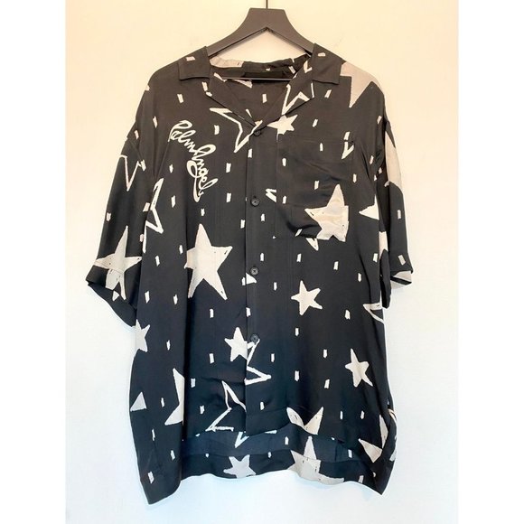 Palm Angels Night Sky Bowling Shirt Star Print Logo Button Up Matching Set - Picture 8 of 12